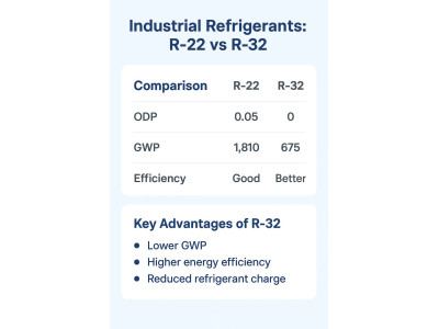 Overview of Modern Refrigerants for Industrial Equipment: From R-22 to R-32
